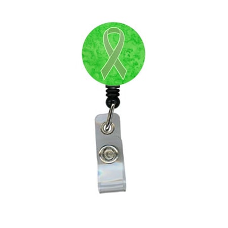 Teacher&Aposs Aid Lime Green Ribbon for Lymphoma Cancer Awareness Retractable Badge Reel-Lime Green-2 x 0.35 x 5 in. TE2928492